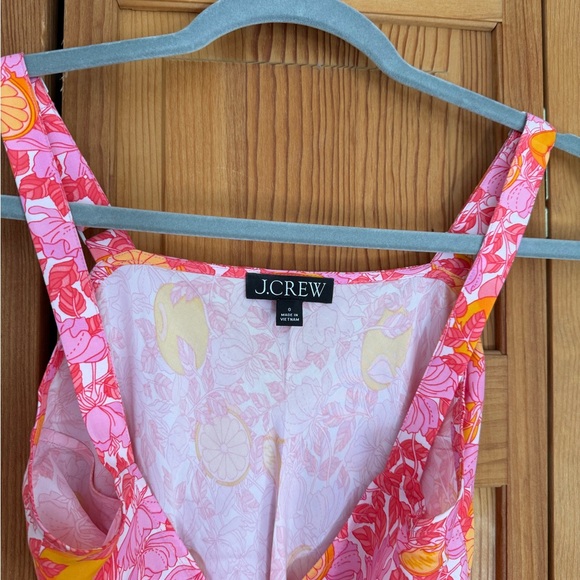 Gwyneth V-neck cupro-blend slip dress in pink limone print - Picture 4 of 4